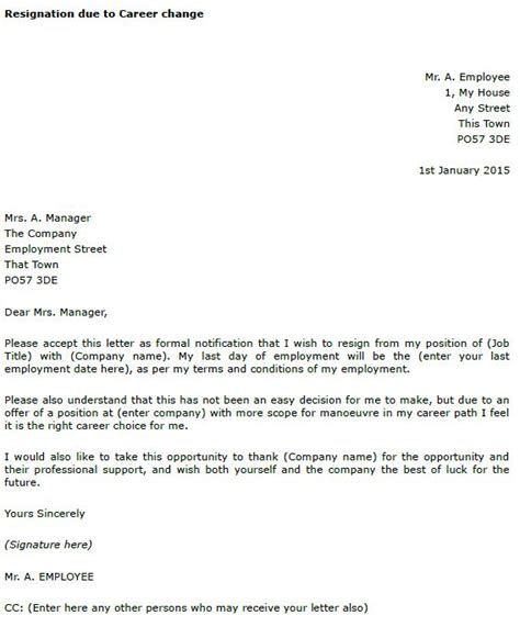 resignation letter due  health condition cover letter resignation