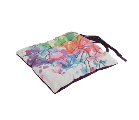 buy abstract printed multicolor chair pad cushion set of 2 16 x16 inch