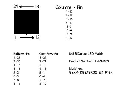 [diagram] led matrix pin diagram mydiagram online