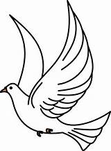 Dove Clipart Clip Religious Outline Peace Flying Christmas Print Large Holy Spirit Bible Clipground sketch template