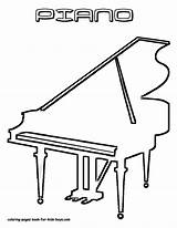 Piano Musical Instrument Coloring Pages Kids Concert Boys Book Drawing Comments sketch template