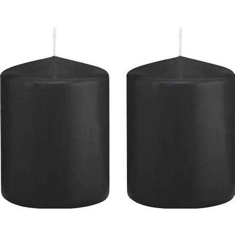 kaarsen zwart    cm  branduren sfeerkaarsen stompkaarsen blokker kaarsen versieren