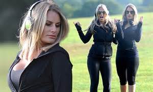 towie s danielle armstrong puts on busty display during