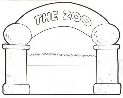 empty zoo cage coloring page sketch coloring page