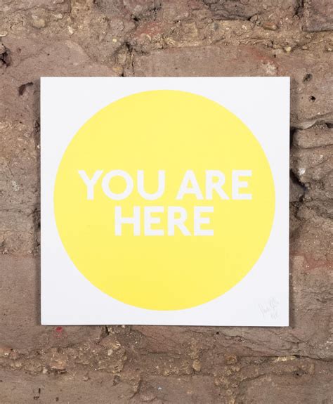 You Are Here Yellow By Sarah Boris Nelly Duff