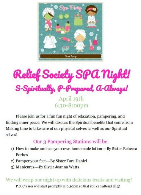 rs spa night  spiritually p prepared   spa night