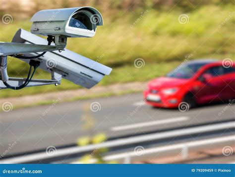 cctv system   road stock image image  safe equipment