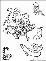 Navidad Colorear Spongebob Distintos sketch template