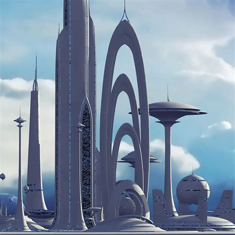 futuristic sci fi buildings 3d max sci fi city futuristic city