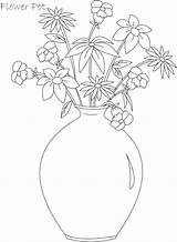Pot Coloring Flower Pages Draw Plant Drawing Flowers Printable Pots Easy Colouring Google Weed Drawn Color Kids Getcolorings Pencil Simple sketch template