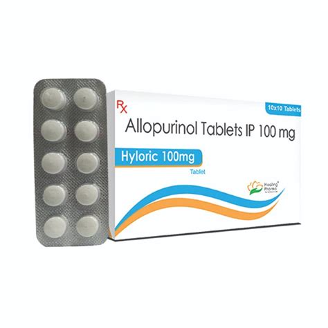 hyloric allopurinol tablets ip  mg  rs stripe