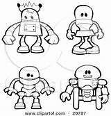 Metal Heavy Coloring Pages Robots Four Different Collection Characters Cartoon Clipart Illustration Atstockillustration Printable Ballerina Worksheet Worksheeto Via sketch template