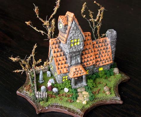 gothic manor handmade miniature halloween  bewilderandpine