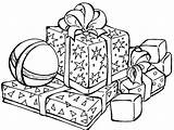 Coloring Presents Printable Pages Christmas Gifts Getdrawings sketch template