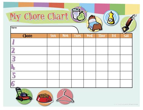 Customizable Chore Chart Imom