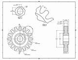 Spur Gear Drawing Mechanical Gears 3d Getdrawings sketch template