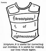 Breastplate Bible Righteousness Coloring Kids God Armor Pages Verse Verses Sandwichink Summer Grandkids Memories School Fun Lesson Vbs Breakaway Tuesday sketch template