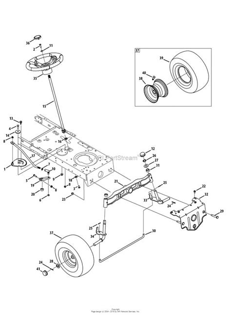 craftsman riding mower steering parts diagram wiring service