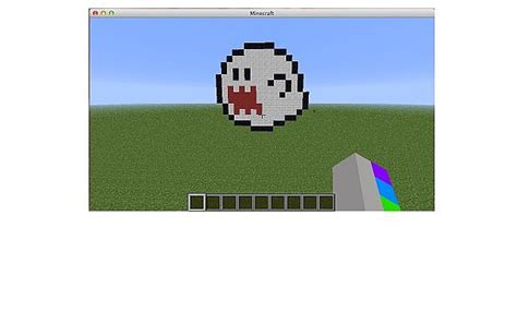 Boo Ghost Pixel Art Minecraft Project