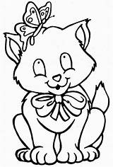 Cat Coloring Pages Kitty Color Kids Colouring sketch template