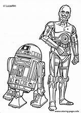 Coloring C3po R2 D2 Wars Et Star Pages Printable sketch template