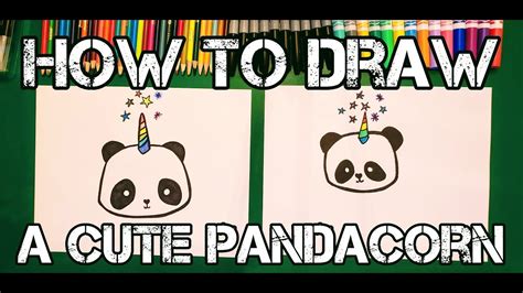 draw  color  pandacorn step  step easy tutorial