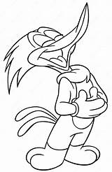 Woody Woodpecker Coloring Laughing sketch template