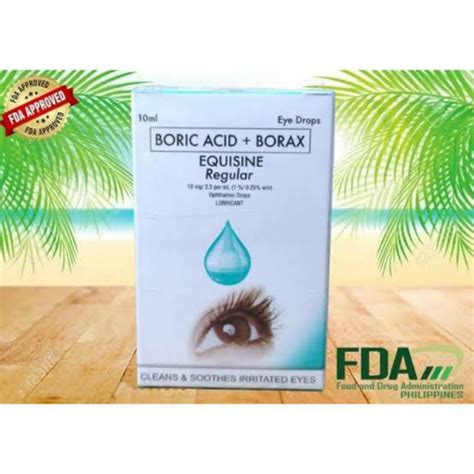 Equisine Regular Boric Acid Borax Eyedrops 10ml Shopee Philippines