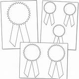 Ribbon Award Ribbons Place First Printable Blue Template Awards Kids Diy Drawing Craft Clipart Coloring Participation Badges Templates Week Crafts sketch template