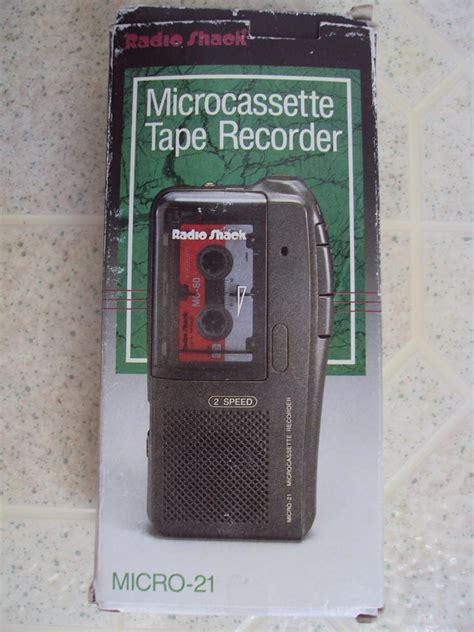 radio shack microcassette tape recorder micro  portable audio video microcassette recorders
