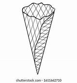 Waffle Cone Vector Vectors sketch template