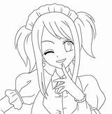 Lucy Heartfilia Coloring Pages Lineart Deviantart Template sketch template
