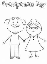 Grandparents sketch template