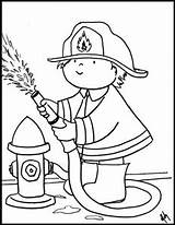 Coloring Firefighter Pages Printable Fire Fireman Drawing Fighter Color Hat Sheets Kids Hydrant Firefighters Colouring Print Colorear Para Hose Cartoon sketch template
