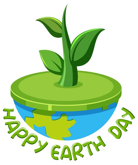 happy earth day logo  vector art  vecteezy