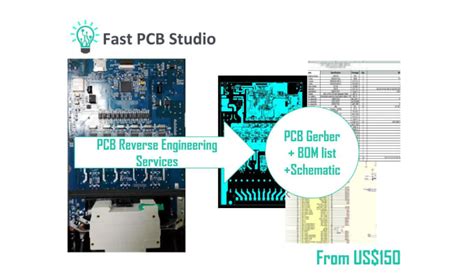 reverse engineer pcb sample  pcb file bom  schematics  fastpcbstudio fiverr
