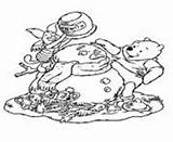 Coloring Pages Pooh Christmas Disney Printable Winnie Color Winter Print Book sketch template