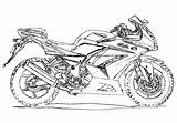 Ninja Motorcycle Lineart Deviantart Whispered Time 2009 sketch template
