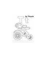 Coloring Tt Letter Printable Pages Tricycle Wit sketch template