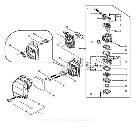 shindaiwa  parts diagram  carburetor