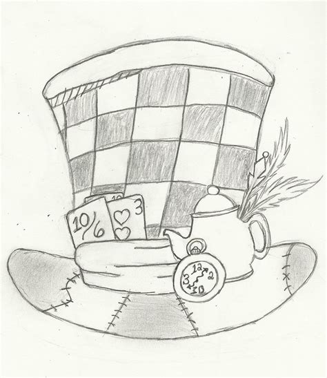 mad hatter hat drawing mad hatter hat drawing images pictures