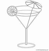 Cocktail Coloring Drawing Glass Pages Drink Margarita Martini Drinks Clipart Juice Orange Printable Fancy Drinking Color Template Drawings Sheets Colouring sketch template