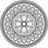 Mandala Coloring Decoration Therapy Elements Stock Cenefa Paisley sketch template