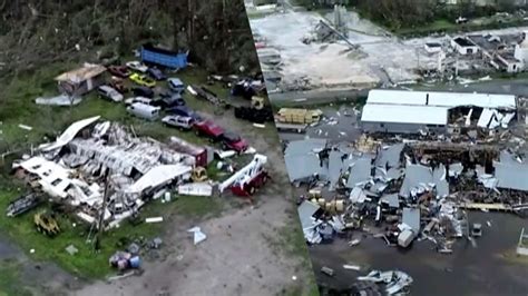 hurricane michael drone video aerials show destroyed buildings  panama city beach abc