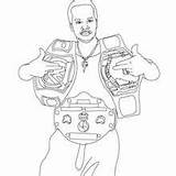 Coloring Wrestling Pages Wwe Belt Winner Gold Hellokids Printable Wrestler sketch template