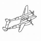 Clipart Ww2 Plane Fighter P38 Vector Drawing Mustang Complaint Dmca Favorite Add Big sketch template