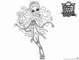 Monster High Pages Coloring Spectra Haunted Printable Kids sketch template