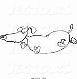 Dog Wiener Coloring Pages Clipart Weiner Cartoon Fat Vector Clipground Getcolorings Color sketch template