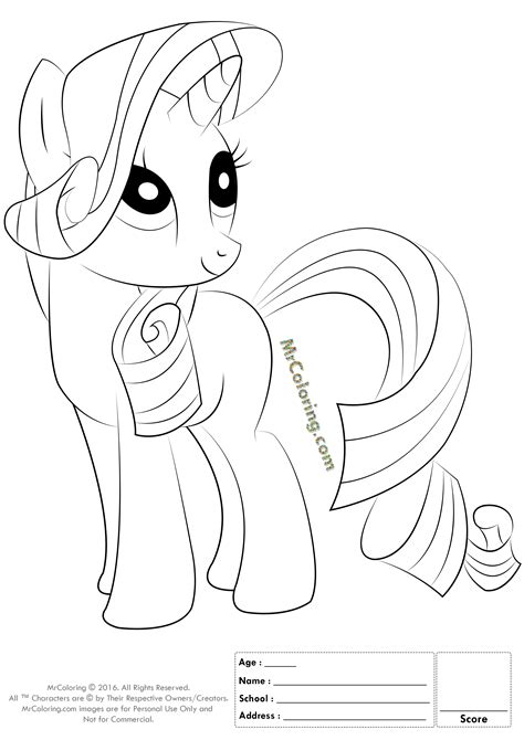 coloring page    pony rarity coloring home