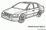 Honda Coloring Accord Pages Cars Car Colorkid Bmw Transport Type Mitsubishi Nissan sketch template
